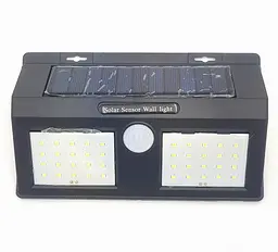 Світильник акумуляторний з датчиком руху та сонячною батареєю PIR CDS 40 SMD чорний