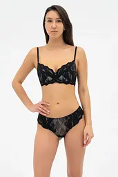 Бюстгальтер напівпоролон PATRICIA 019 359 08 Effetto Lingerie чорний-піон 90E - мініатюра 3