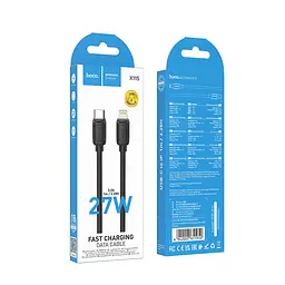 Кабель Hoco X115 Surpass PD27W fast charging data cable iP Чорний - мініатюра 2