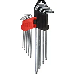 Набір шестигранних ключів Vitals Master Torx подовжених Т10-Т50, 9 шт. (189339) - мініатюра 2
