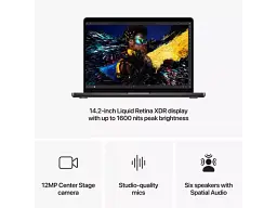 Ноутбук Apple MacBook Pro 14 Late 2024 Space Black (Z1FE001CF) - мініатюра 3