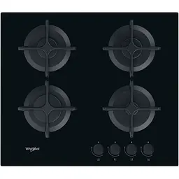 Варильна поверхня газова на склі Whirlpool 60 см чугун чорний