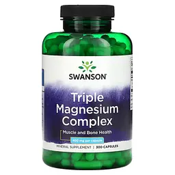 Комплекс Магнію Triple Magnesium complex 400мг - 300 капсул