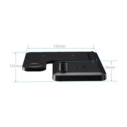 Зарядний пристрій Essager 4-in-1 wireless charger 15W foldable desktop black (EWXZM-JC01-Z) - мініатюра 6