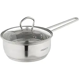 Ківш Ardesto зі скляною кришкою Gemini Bari 0.8л нержавіюча сталь kuh0014740
