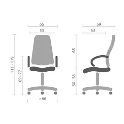 Офісне крісло Аклас Селін ANF Бежевий (1705B-2 Beige) (00146343) - мініатюра 12