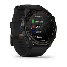 Смарт-годинник Garmin Descent Mk3i 51 мм корпус сірий карбон титановий DLC з чорним силіконовим ремінцем - мініатюра 2