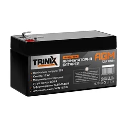 Акумуляторна батарея 12В 1.2Аг Trinix 12V1.2Ah/20Hr AGM свинцево-кислотна (44-00031) - мініатюра 2