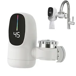 Водонагрівач проточний Water Heater ZSW-D03, 3000 Вт, білий, з LCD дисплеєм, підключення 1/2" - мініатюра 3