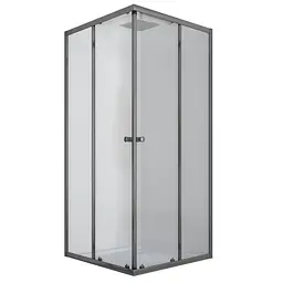 Душова кабіна без піддону Mixxus Cubic SC01-90x90x185-TR прозоре скло 4 мм graphite MI6907, Універсальна, прозорий, графіт