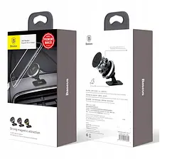 Тримач Baseus 360° Adjustable Magnetic Phone Mount Silver - мініатюра 4