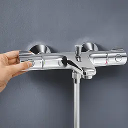 Комплект змішувачів для ванної кімнати з термостатом Grohe QuickFix UA202304TS, Хром - мініатюра 10
