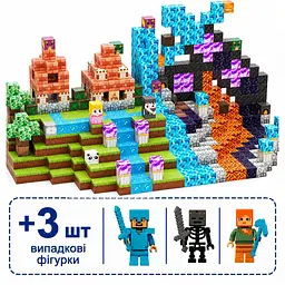Магнітний конструктор Minecraft 107 шт по грі Майнкрафт Замок у джунглях Mk001020 - мініатюра 2