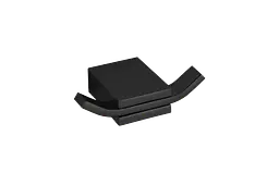 Гачок для рушників VBI Neptune black подвійний VBI-040502BL, Чорний матовий