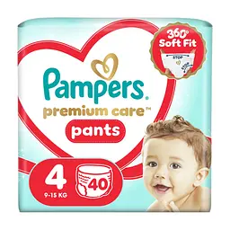 Підгузки Pampers Premium Care Pants Розмір 4 (9-14 кг) 40 шт (8006530320009)