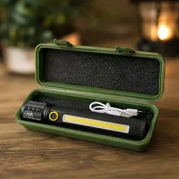 Ліхтарик ручний Bailong BL-C63 USB / Ліхтар потужний алюмінієвий водозахищений з USB / Ліхтар світлодіодний ручний зі зумом - мініатюра 5