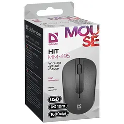 Мишка Defender Hit MM-495 Wireless Black (52495) - мініатюра 4