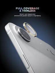 Захисне скло для камери Apple iPhone 17 Air, Supreme BI, золотий колір, з рамкою, глянцеве скло для захисту лінз, протиударне, прозоре, з клейовим шаром по контуру, не впливає на якість фото, ArmorStandart (ARM86450) - мініатюра 2