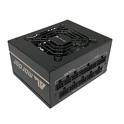 Блок живлення 850 Вт, ALmordor SFX, чорний, модульний, 80+ золотистий, ATX3.1, Active PFC, 80 мм, 4xMolex/8xSATA/3x6+2-pin