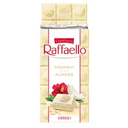 Шоколад Raffaello білий з мигдалем 90 г (895507) - мініатюра 3