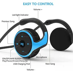 Бездротові навушники Bluetooth 5.0 з мікрофоном та шумопоглинанням - мініатюра 6