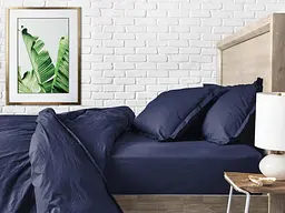 Набір євро простирадло Cosas Dark Blue/Zigzag 220х240 см (SetSheet_DarkBlue_ZigBlueGrey_220х240) - мініатюра 6