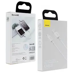 Кабель Baseus Superior Series Fast Charging Data Cable USB to Lightning 2.4A 0.25m CALYS-02 White - мініатюра 3