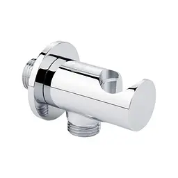 Підключення з тримачем для шлангу Qtap Spojeni округле QTCRMBH030 Chrome - мініатюра 1