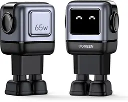 Зарядний пристрій Ugreen CD361 Nexode Robot GaN Tech USB-A + 2*USB-C 65 W (UGR-25685B) - мініатюра 4