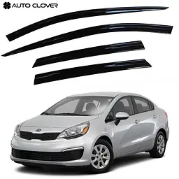 Дефлектори вікон ветровики для Kia Rio 2010-2017 Europe 4 шт (Auto Clover)