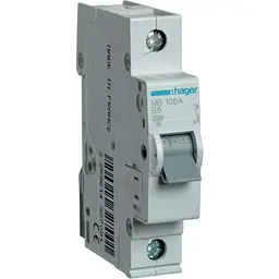 Автоматичний вимикач Hager 1P 06A C 6kA ( MCN106 )