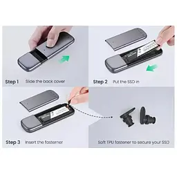 Кишеньковий адаптер SSD Ugreen CM400 USB-C to M.2 NGFF 5G Enclosure A TO C Cable 50 cm (10903) - мініатюра 8