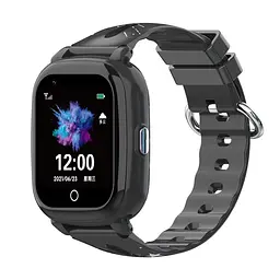 Чорний дитячий смарт годинник для хлопчика Lemfo F80 з GPS, 4G, відеозв’язком, SOS та прослуховуванням До 2 днів роботи