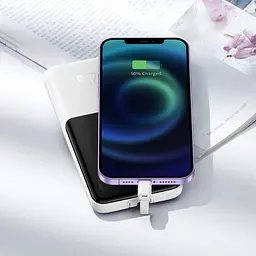 Портативна батарея Powerbank Baseus Elf Digital Display Fast Charge 10000 mAh 22.5W PPJL010002 White - мініатюра 7