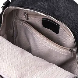 Шкіряний жіночий рюкзак з функцією сумки Vintage 22567 чорний - мініатюра 4