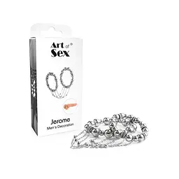 Сексуальна прикраса на пеніс та мошонку Art of Sex - Jerome, Срібло Art of Sex SO7447 96176 - мініатюра 4