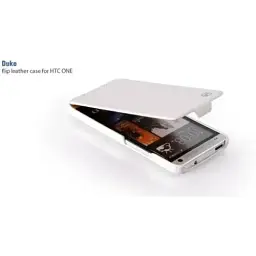 Чохол Hoco for Htc One Duke flip leather case white HTL006 - мініатюра 2