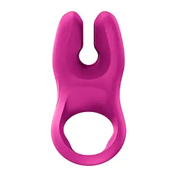 Ерекційне віброкільце з подвійною стимуляцією клітора Fun Factory NŌS PRO Magenta, 2 мотори - мініатюра 4