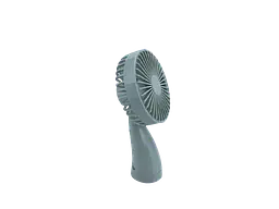 Ручний побутовий портативний вентилятор Mini Fan 6601 на акумуляторі з ручкою мінівентилятор сірий - мініатюра 2
