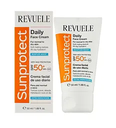 Сонцезахисний крем для обличчя та тіла зволожуючий SPF50+ Revuele 50 мл - мініатюра 2