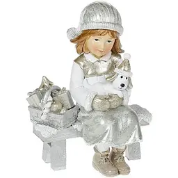 Статуетка "Малишка на лавці" Bona в. 14 см dec0009241