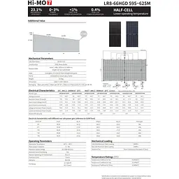 Сонячна панель LONGi Hi-Mo 7 Bifacial LR8-66HGD-610M [157549] - мініатюра 6
