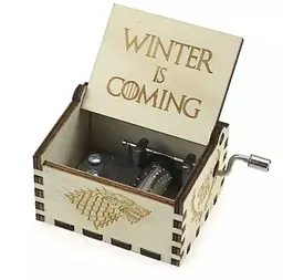 Вінтажна музична скринька «Гра престолів: Winter Coming» 5325, біла