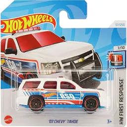 Набір: Базова машинка Hot Wheels HW First Response 07 Chevy Tahoe біла з блакитним (5785) + Базова машинка Hot Wheels HW Fast Transit Road Bandit зелена (5785) - мініатюра 2