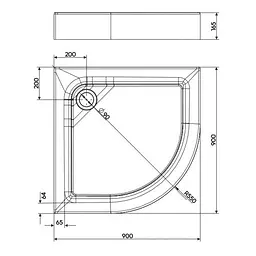 Душовий піддон Kolo First 90x90 XBN1690000 - мініатюра 2