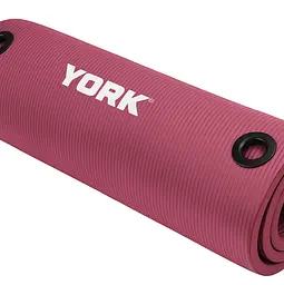 Мат для фітнесу з отворами York Fitness NBR 1см рожевий