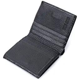 Компактний жіночий гаманець з натуральної лакованої шкіри ST Leather 22688 чорний - мініатюра 10
