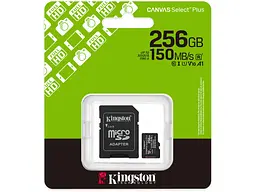 Карта пам'яті Kingston Canvas Select Plus Gen3 microSDXC + SD-Adapter 256 GB (SDCS3/256GB) - мініатюра 3