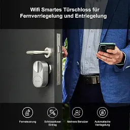 Розумний дверний замок Lockin G30, керування через Wi-Fi та застосунок, автоматичне блокування - мініатюра 4