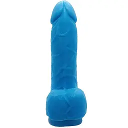 Крафтове мило-член із присоскою Чистий Кайф Blue Size S - мініатюра 2